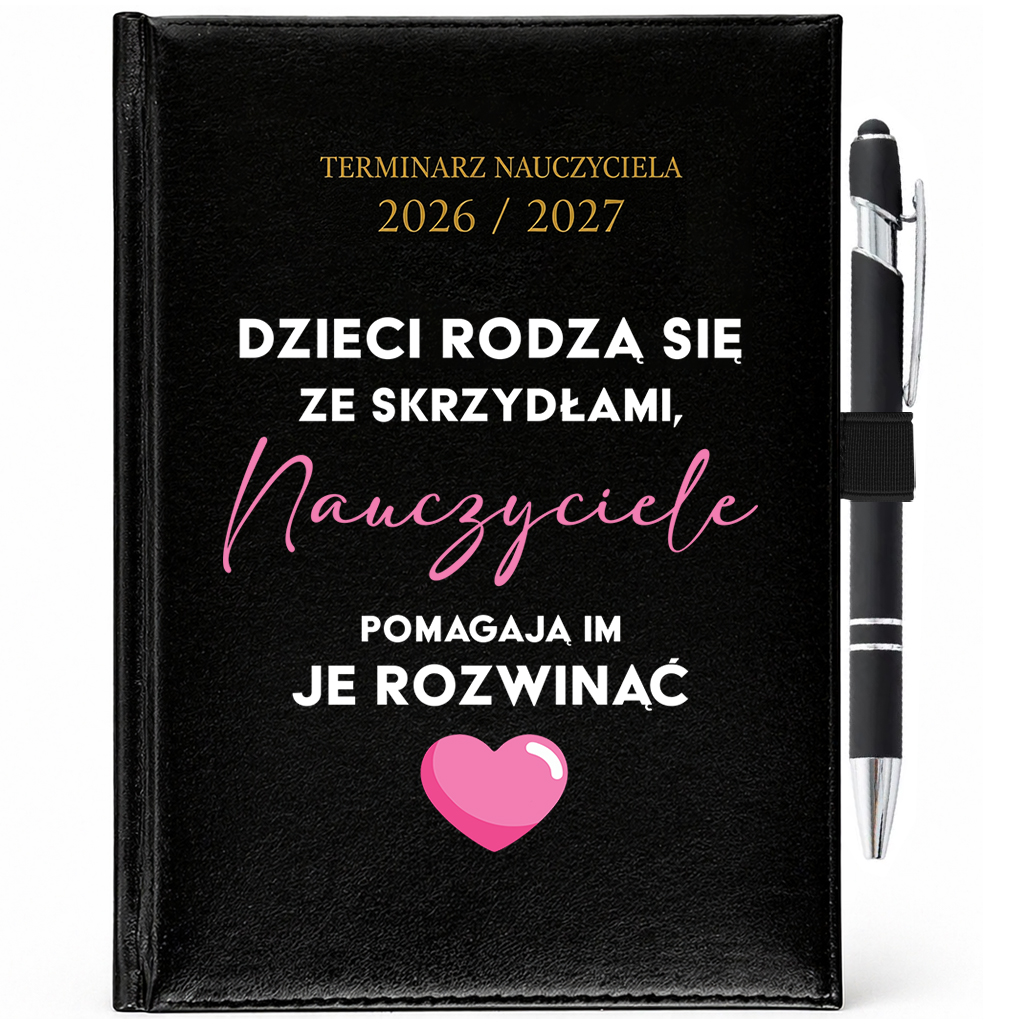 Kalendarz Nauczycielski 26/27 Planer Długopis Dzieci Ze Skrzydłami