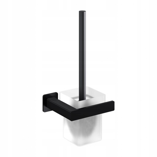 Závěsná Toaletní Štětka Skleněná, Mosazná, Černá