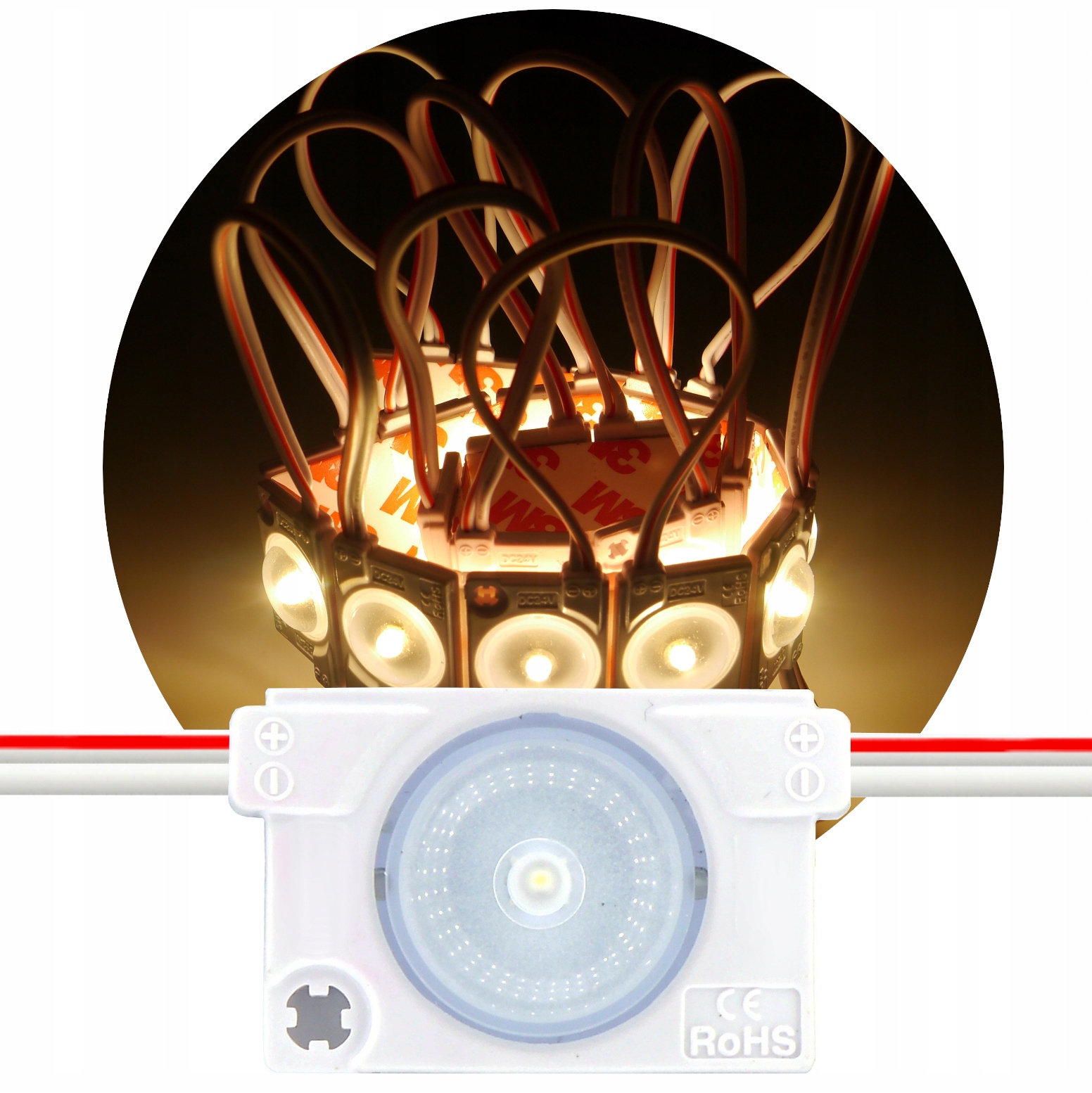 

Wydajny moduł Smd 2835 24V 1W biały ciepły 3000K