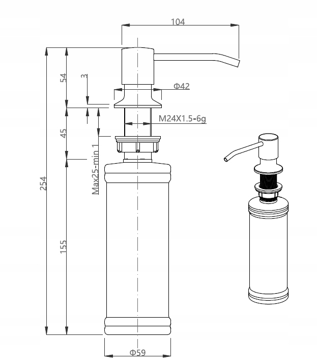 Dozownik Do Płynu Do Naczyń Kolor Miedzi Quadron EAN (GTIN) 5903242536021