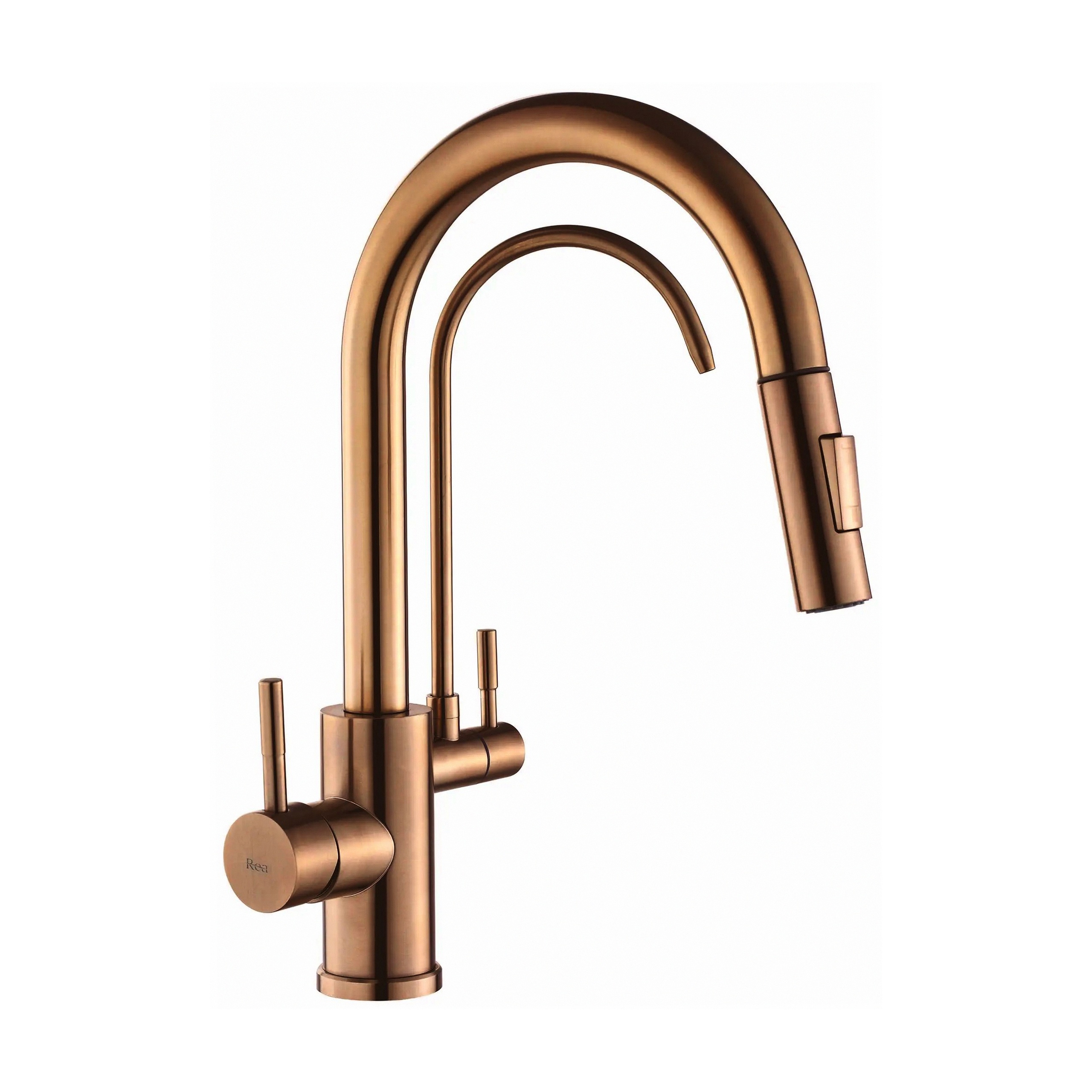 Kuchynská batéria s výsuvným výtokom, brúsená meď