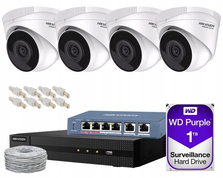 Sada pro monitorování Hikvision Sada Hikvision HWI-T240H (2.8 mm) PoE Kit