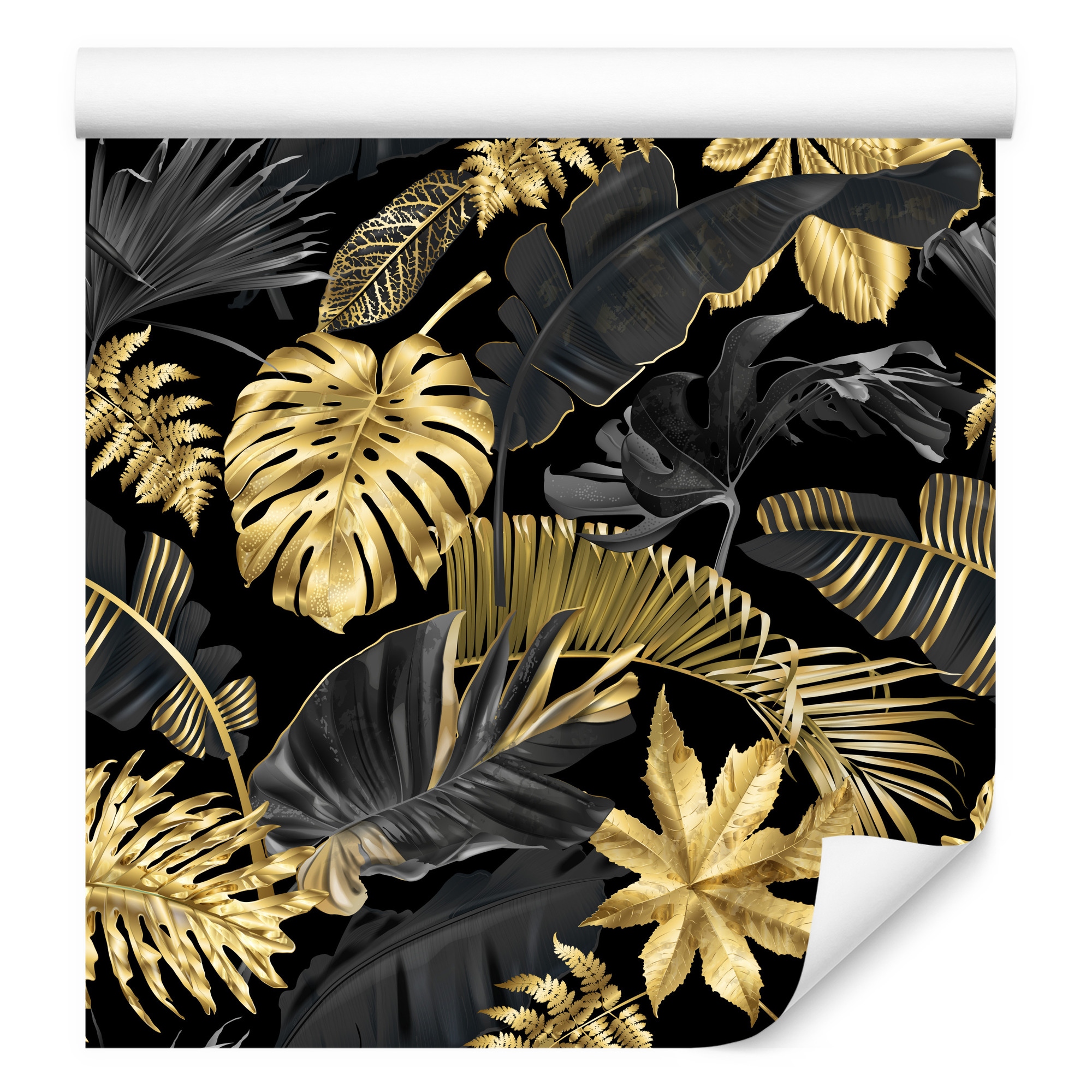 Nástěnná tapeta Styl Glamour Tropické listy Monstera Banánovník