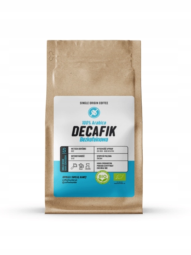 Káva Organická Decafik Bezkofeinová Káva 1000 g Coffee Hunter Sp. z o.o.