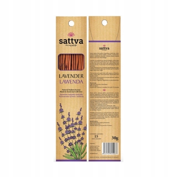 

Sattva, Kadzidełko Lavender- lawenda, 15szt