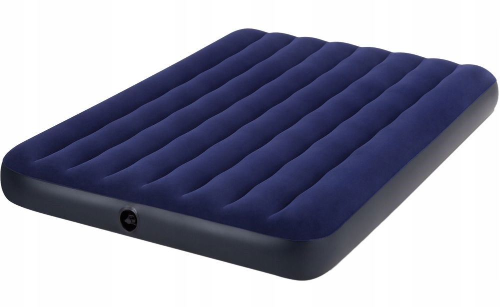 Materac Dmuchany Dwuosobowy Łózko Do Spania Welurowy 191x137cm Intex Dla 2