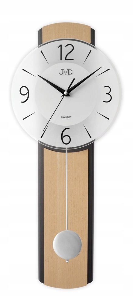 Drevené sklenené kyvadlové hodiny Jvd NS22017/68, 60cm