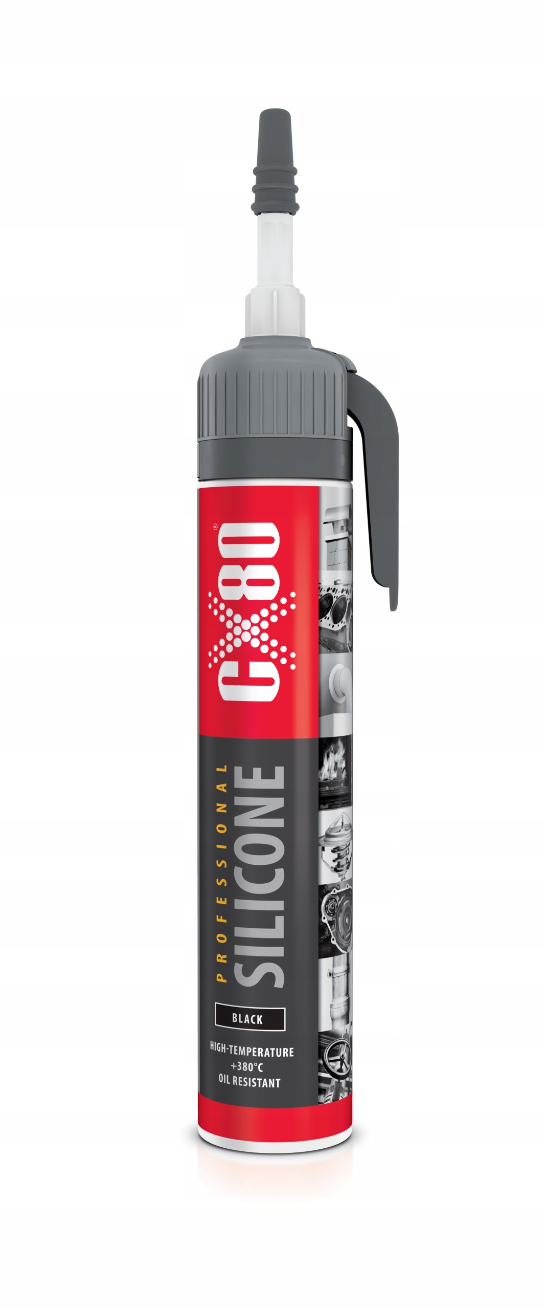 

CX80 Silikon olejoodporny +380 stopni czarny 210g