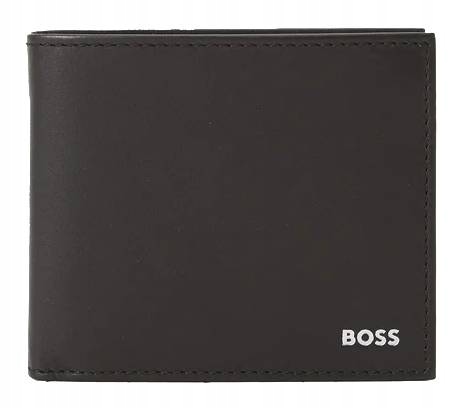 Portfel męski skórzany Hugo Boss poziomy brązowy skóra naturalna RFiD