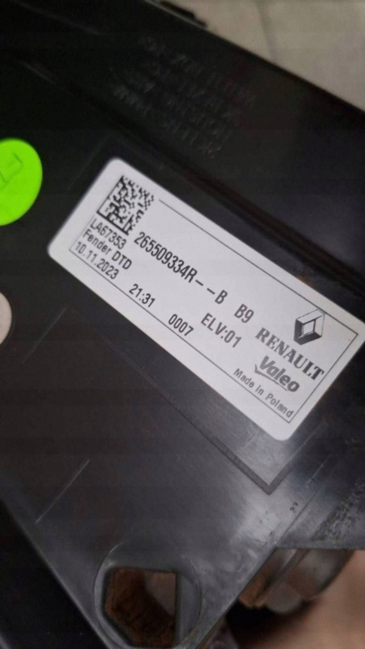 light rear rear part side right Renault Scenic E-Tech V 265509334R