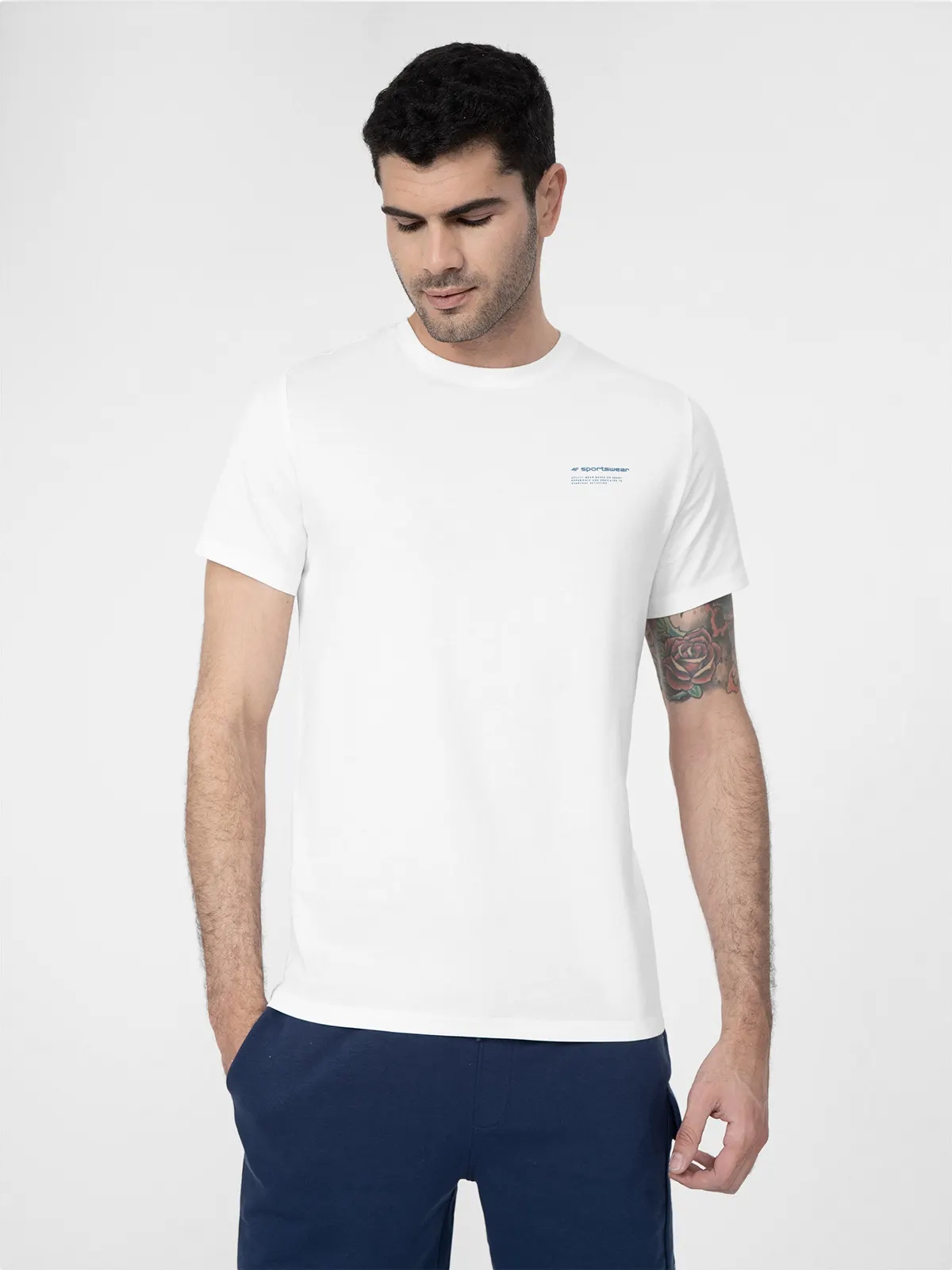 KOSZULKA MĘSKA 4F T-SHIRT BAWEŁNA SPORTOWA CASUAL NA CO DZIEŃ SS23M300 Rozmiar L