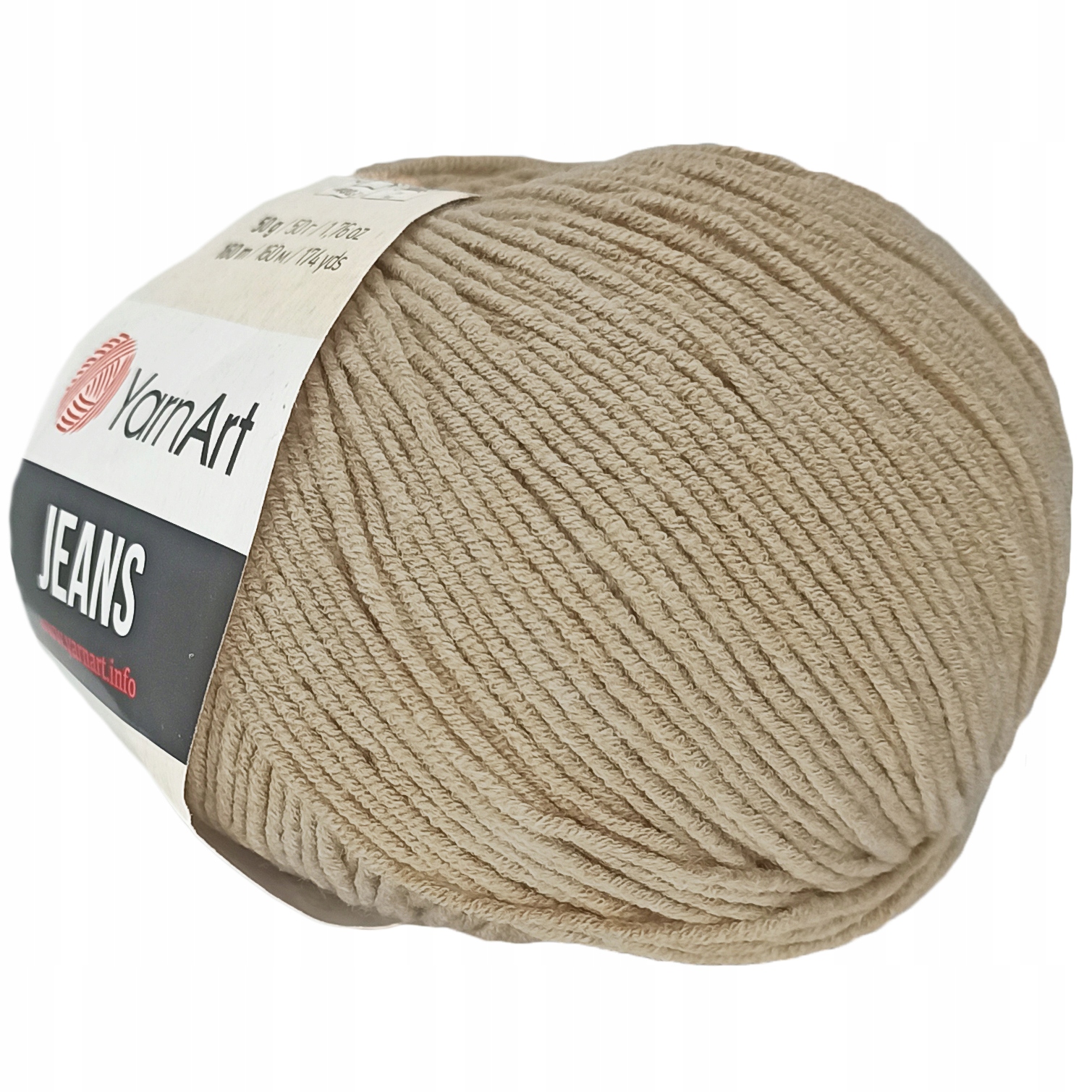 Włóczka YarnArt Jeans 50g bawełna akryl Beżowy 48