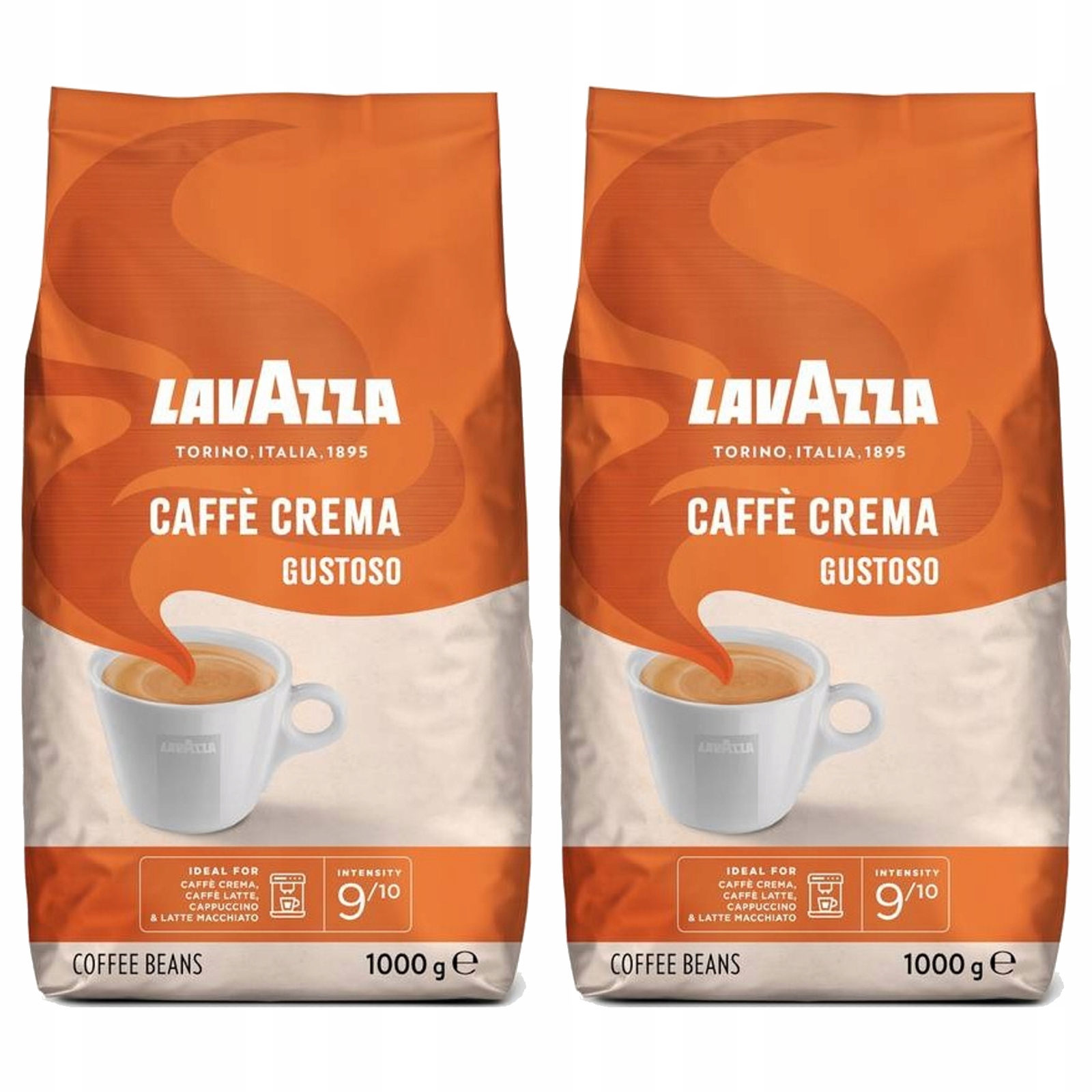 2x Zrnková káva LAVAZZA Caffe Crema Gustoso 1kg