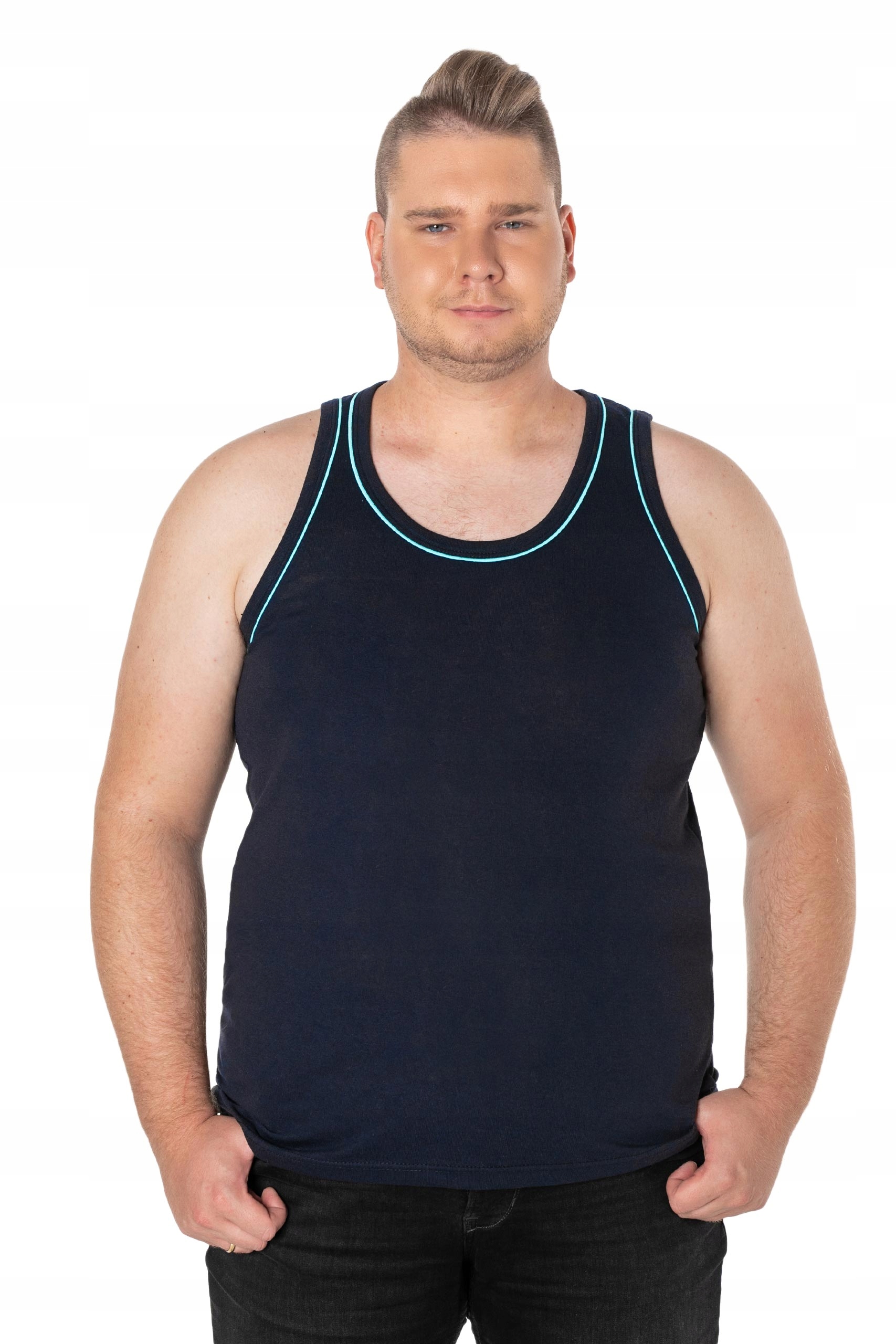 

Duża Koszulka Męska Bez Rękawów Top KR05-8 3XL