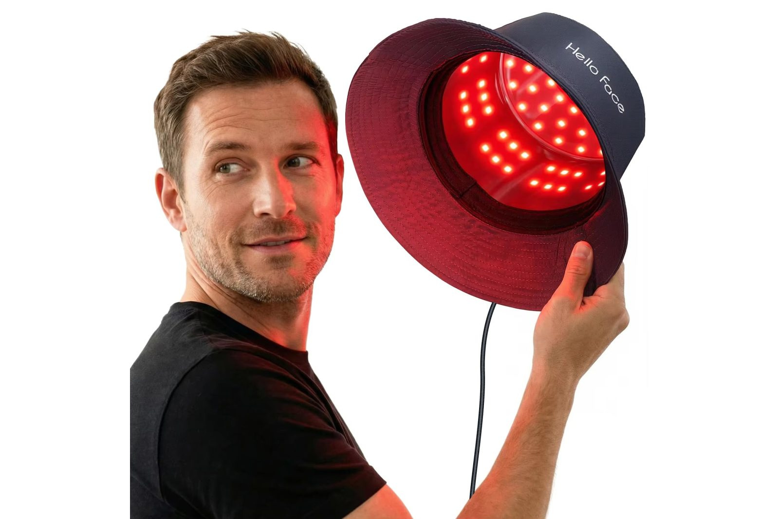 Čepice Hello Face pro terapii červeným světlem pro růst vlasů 336 Led