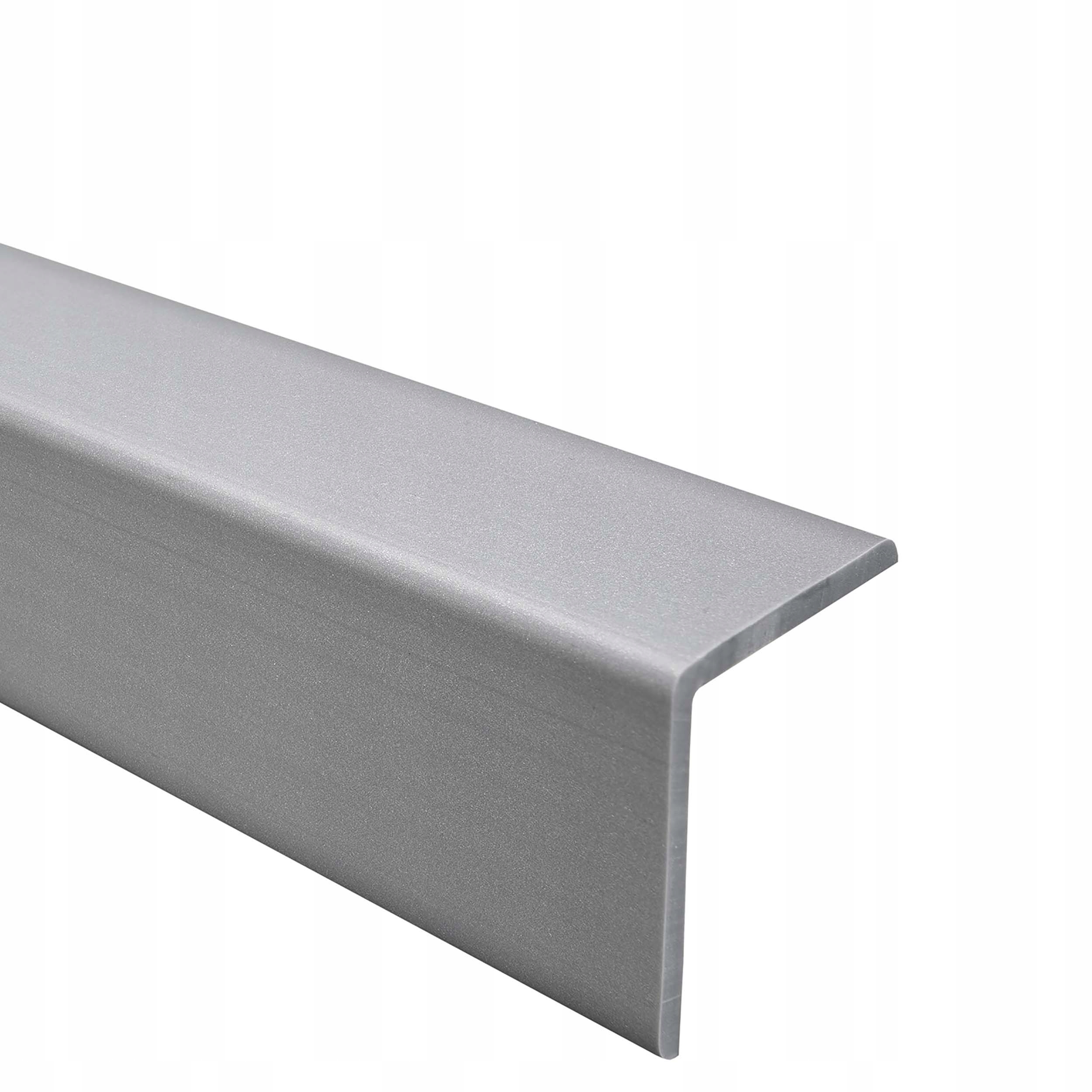 Pvc gumový uholník ochranný uhlový profil Pvc 40x40, strieborný, 110 cm
