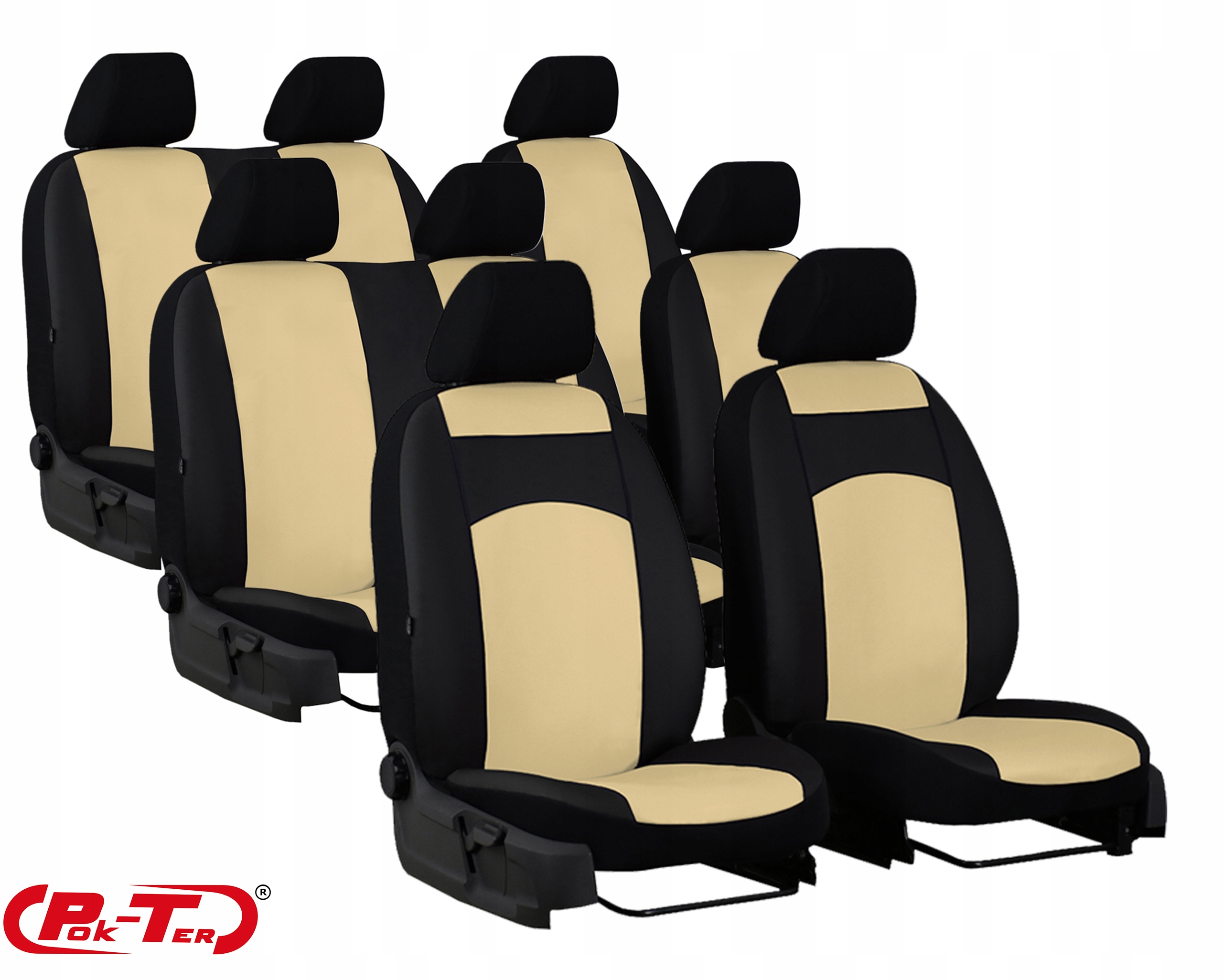 SKÓRZANE POKROWCE MIAROWE BUS do OPEL VIVARO C 8m Typ pokrowiec