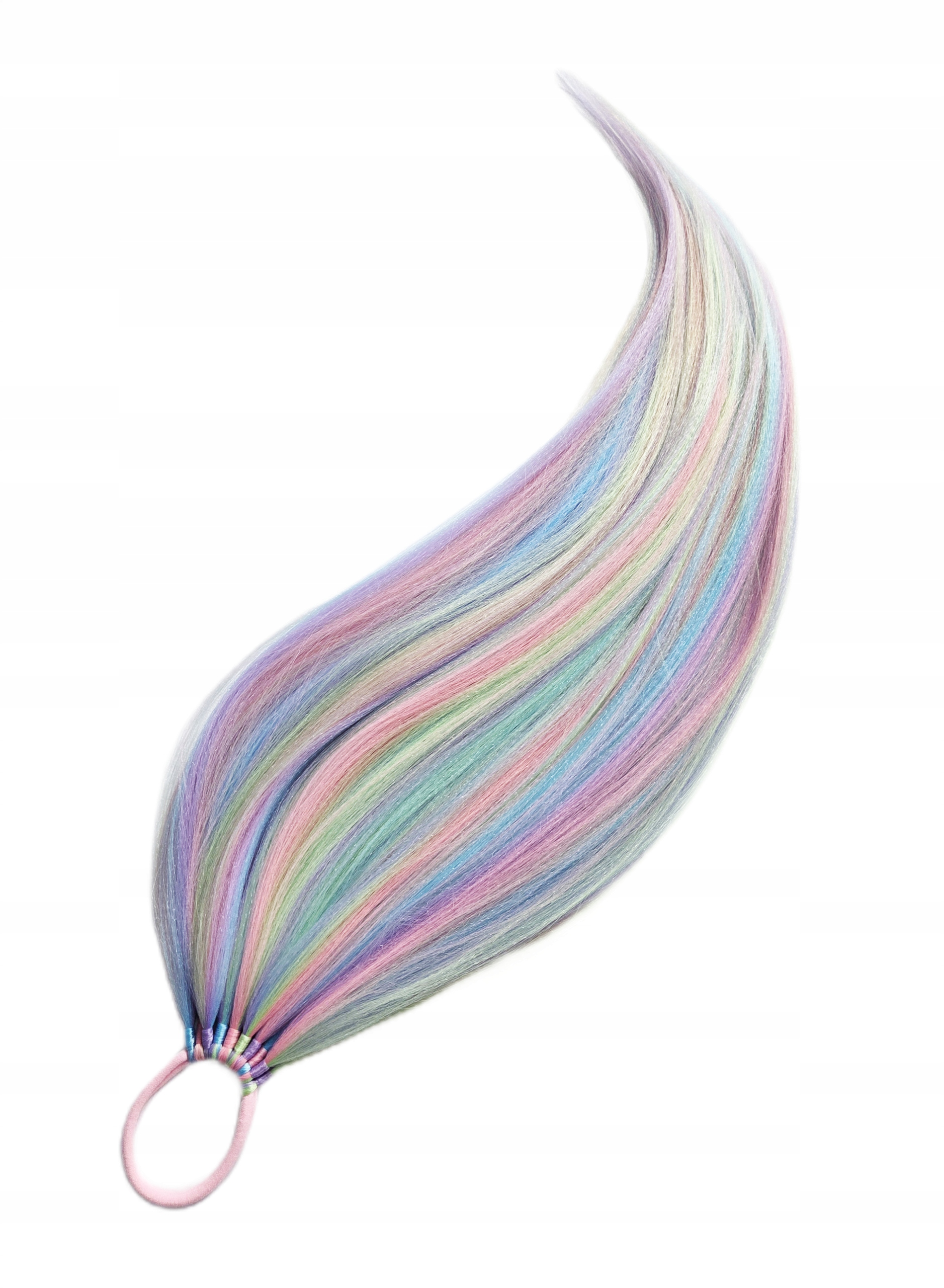Připínací poník na gumičce, Příčesek, duhový, Duhová Víla, 40 cm