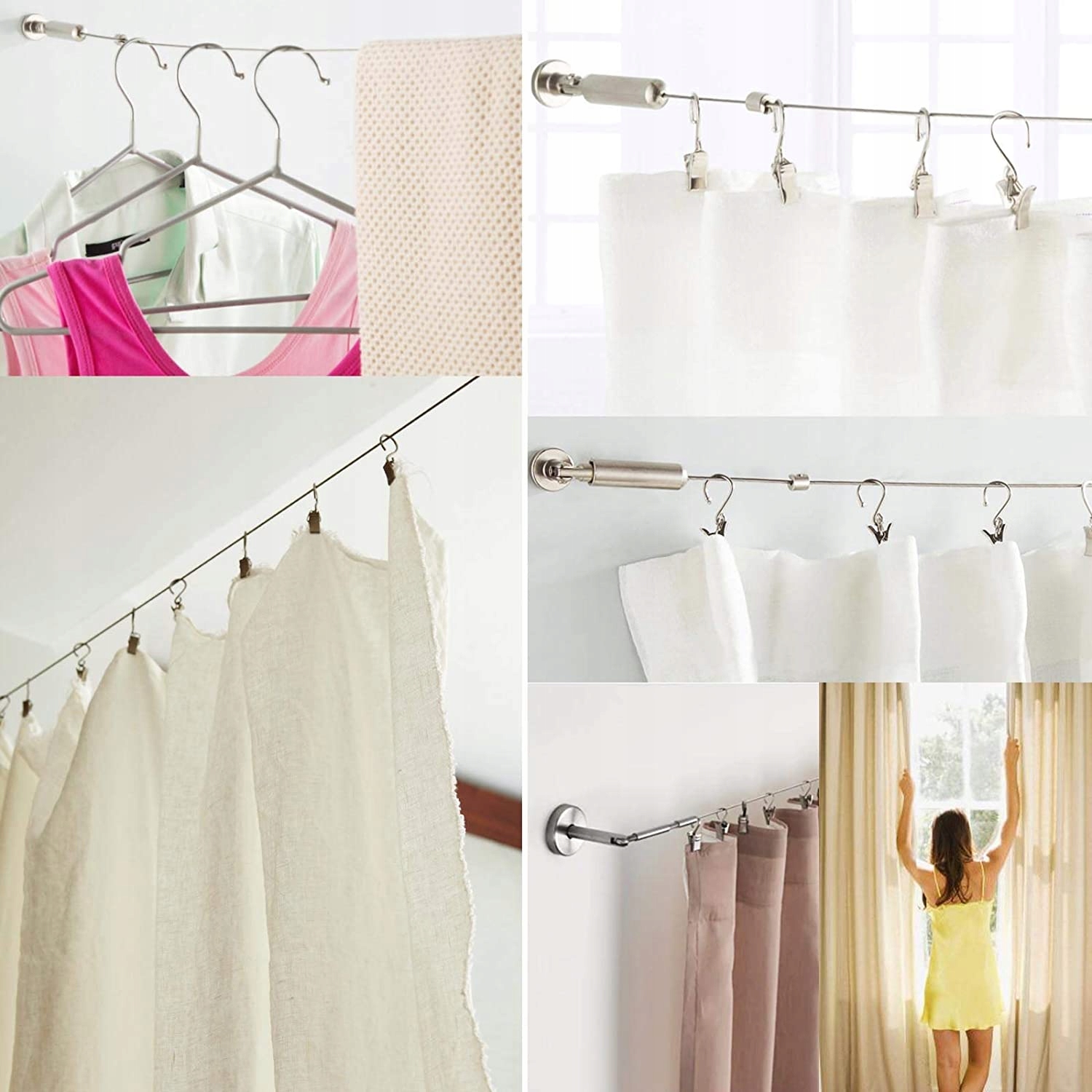 KARNISZ LINKA STALOWA DO ZASŁON ZE STAL NIERDZEWNA 304 5 M 15KG Kolor srebrny