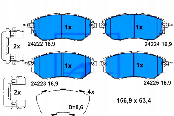 Ate Brzdové Destičky Subaru Přední Legacy Outback T