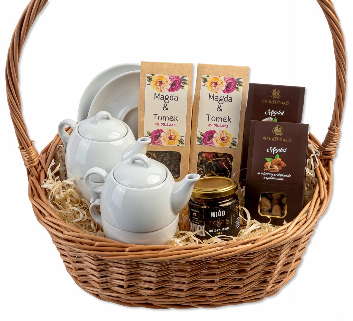 Levně Velký dárkový koš Personalizovaná sada čajů