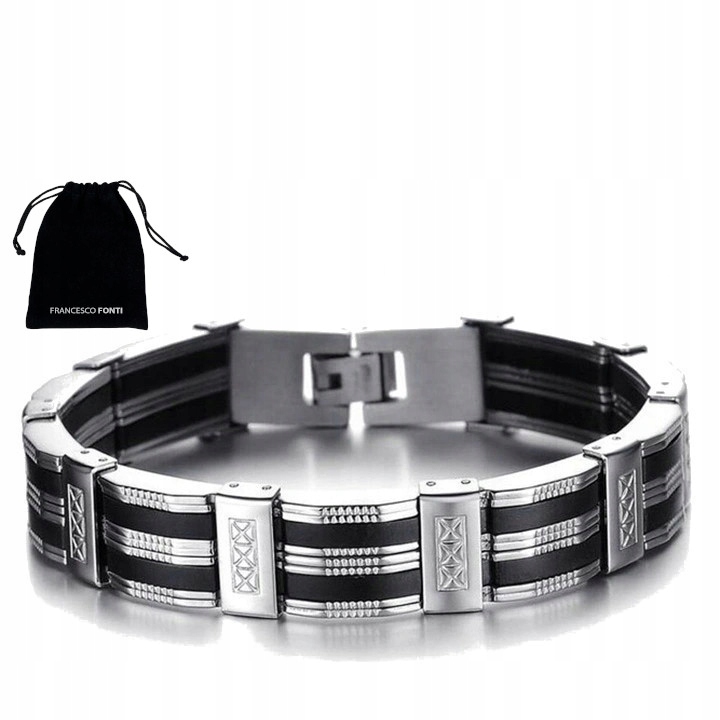 

Srebrna Bransoletka Męska Masywna Bransoleta