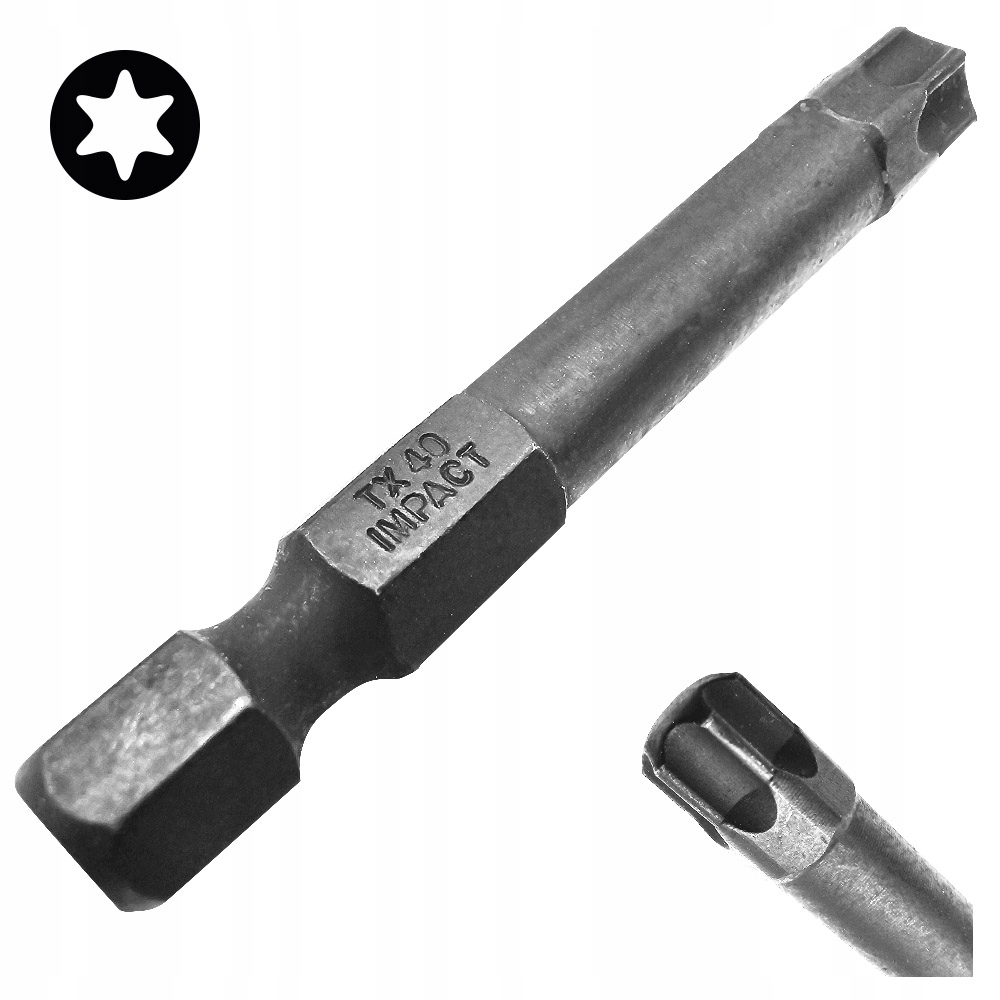 Bit Końcówka Udarowa TX40 50mm Gwiazdkowy Torx Torsion Impact Cobit 1szt