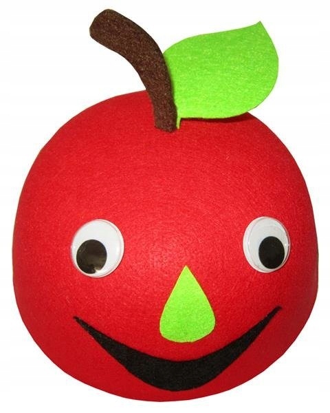 CZAPKA FILCOWA JABŁKO JABŁKA JABŁUSZKO Z FILCU