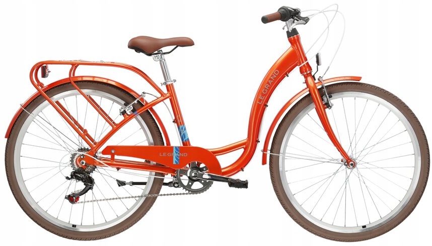 Rower miejski Le Grand Lille 1 26 M(17") pomarańczowy/niebieski połysk