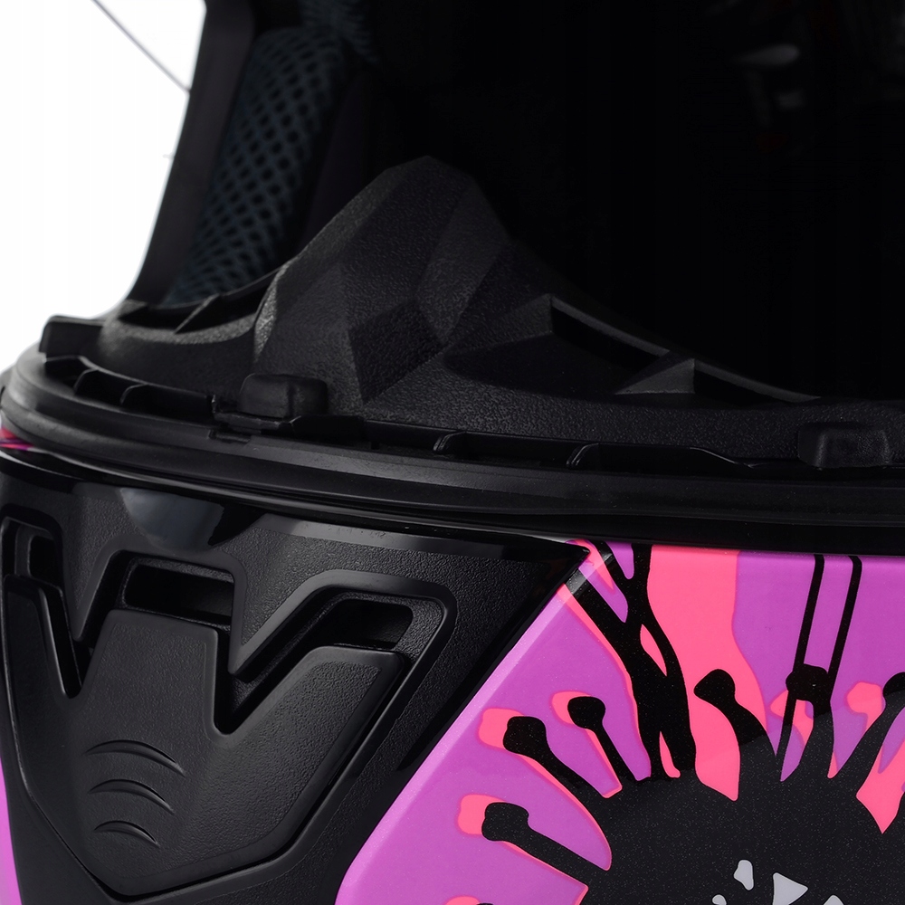 KASK MOTOCYKLOWY LS2 FF353 RAPID II POPPIES DAMSKI RÓŻOWY SYSTEM PINLOCK Rodzaj lakieru błyszczący