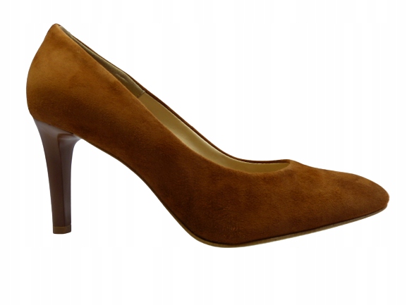 Hnědé semišové lodičky a vysoké podpatky, nové dámské boty Sala 40
