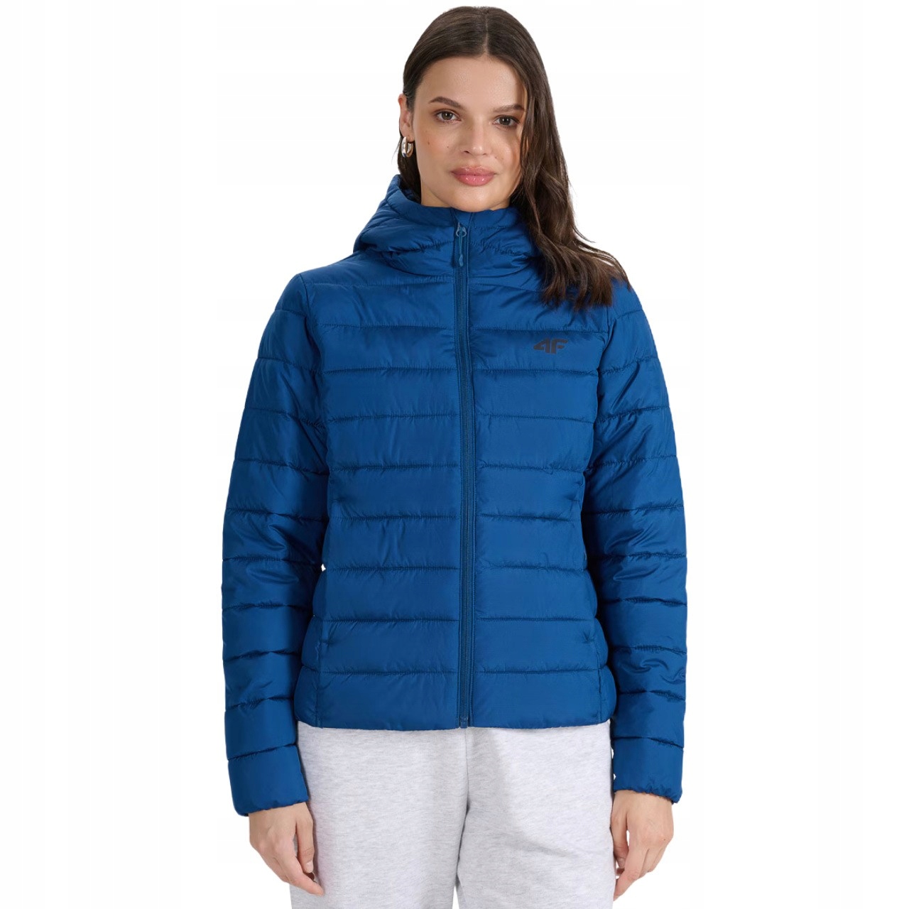 Dámská péřová bunda 4F modrá 4FWAW25TDJAF580 30S