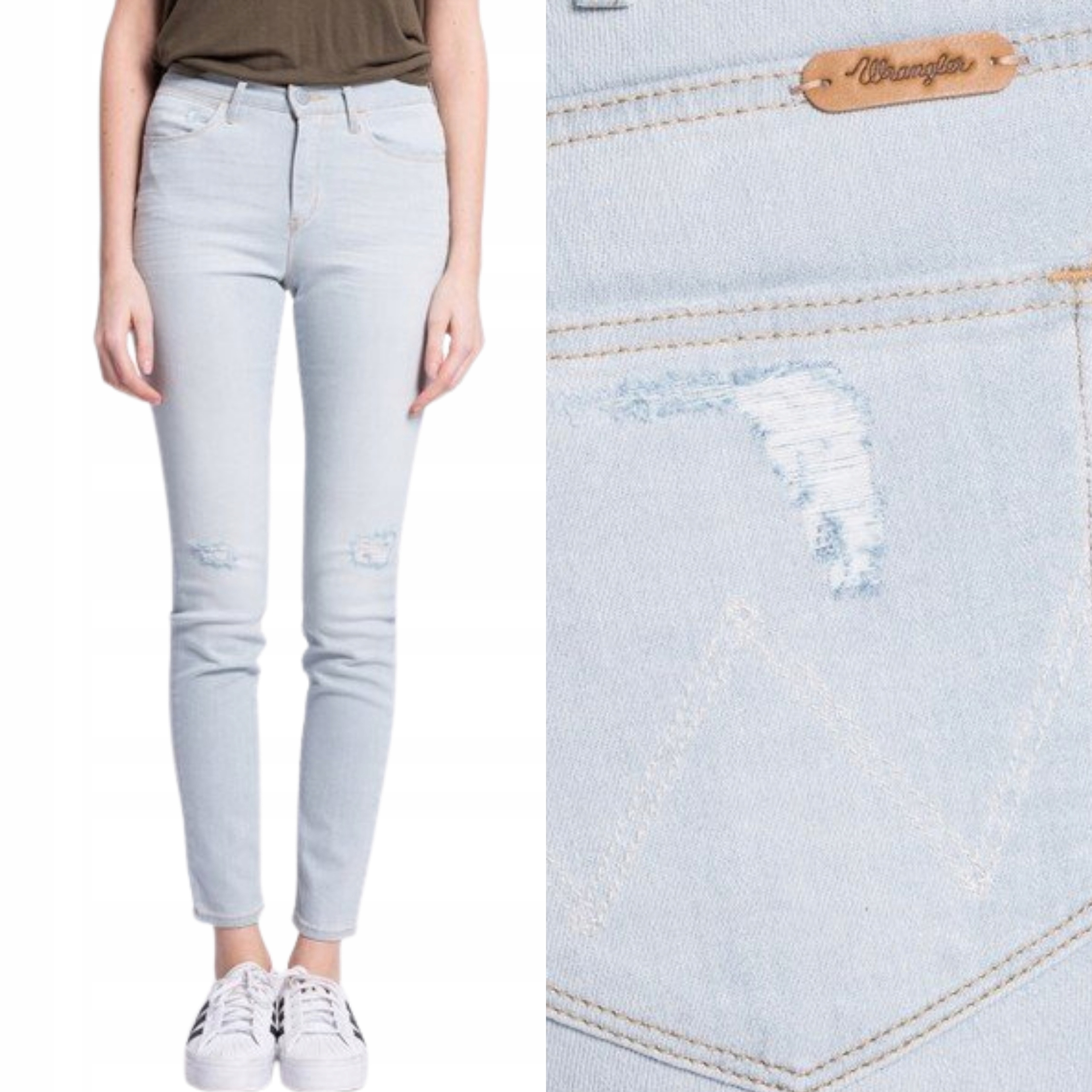 Wrangler kalhoty Blue jeans High Skinny_ W28 L32