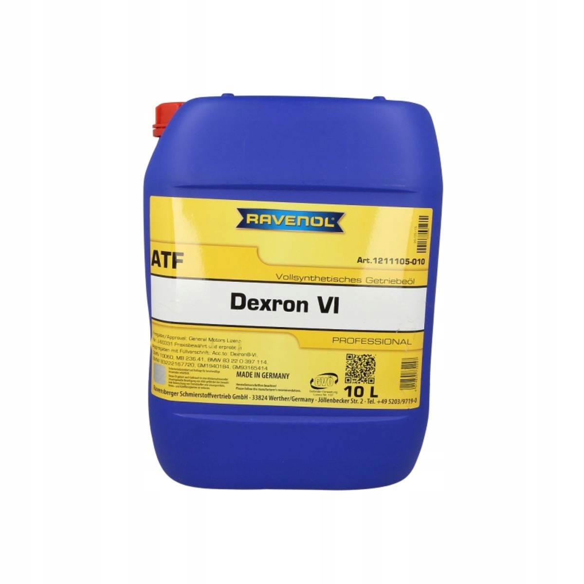 Olej do automatickej prevodovky Ravenol Rav Atf Dexron VI 10L