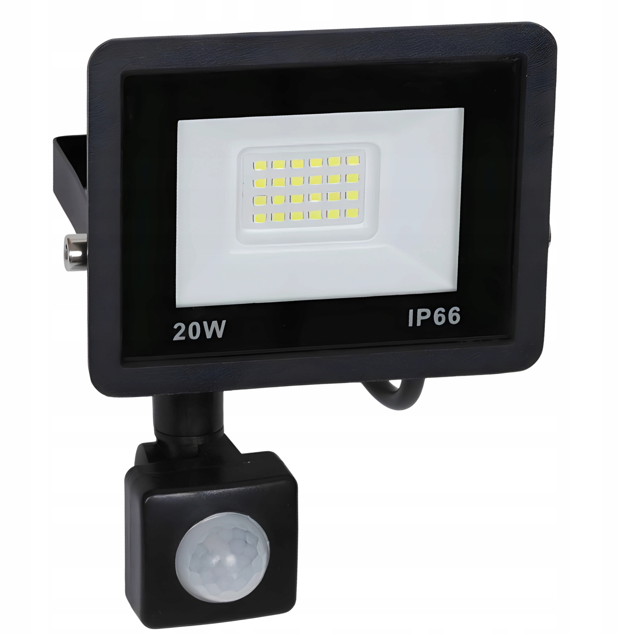 HALOGEN NAŚWIETLACZ LED 20W LAMPA CZUJNIK RUCHU ZMIERZCHU ZEWNĘTRZNY IP66