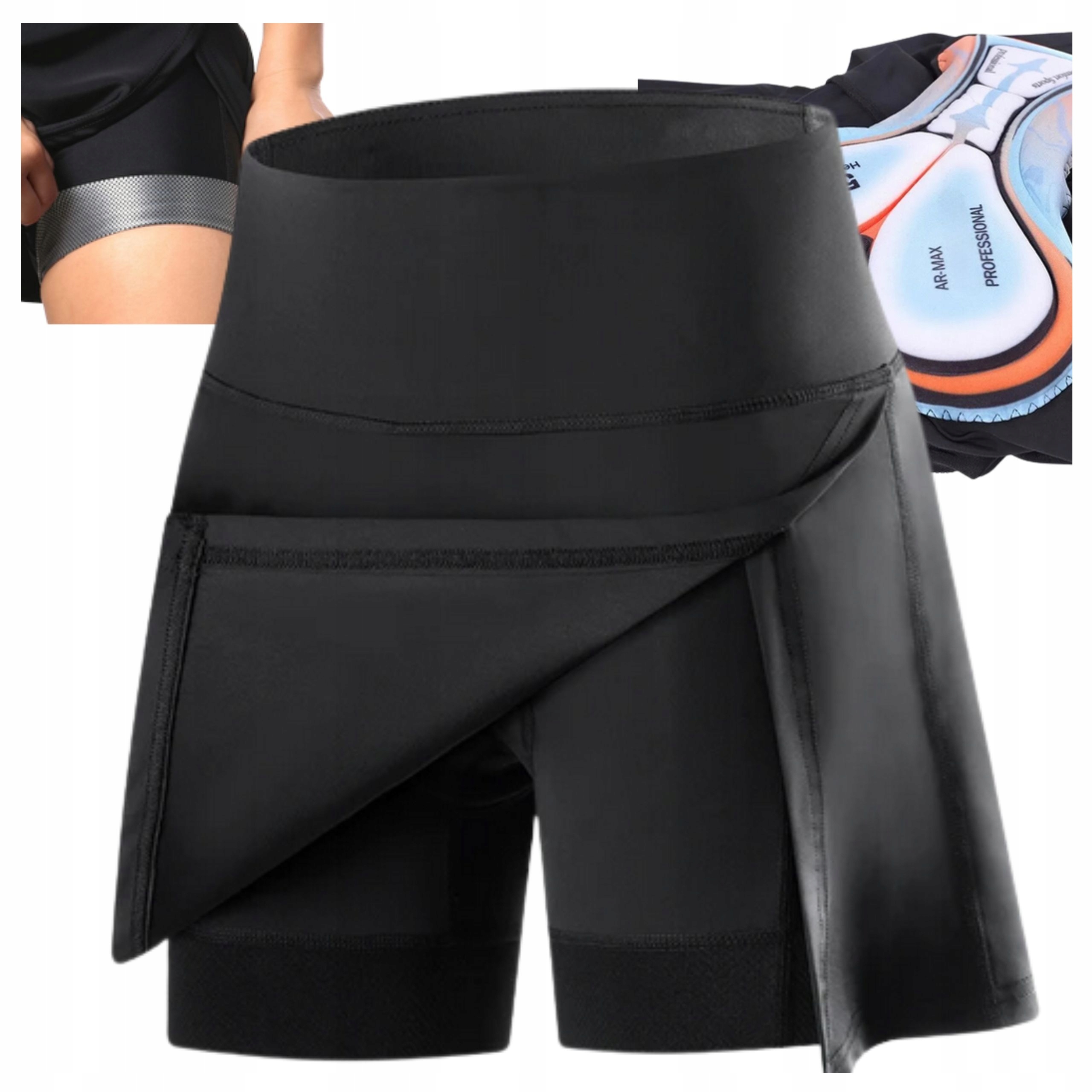Spódniczka Sportowa Damska Spodenki Rowerowe Damskie Z Wkładką Żelową 5D XL
