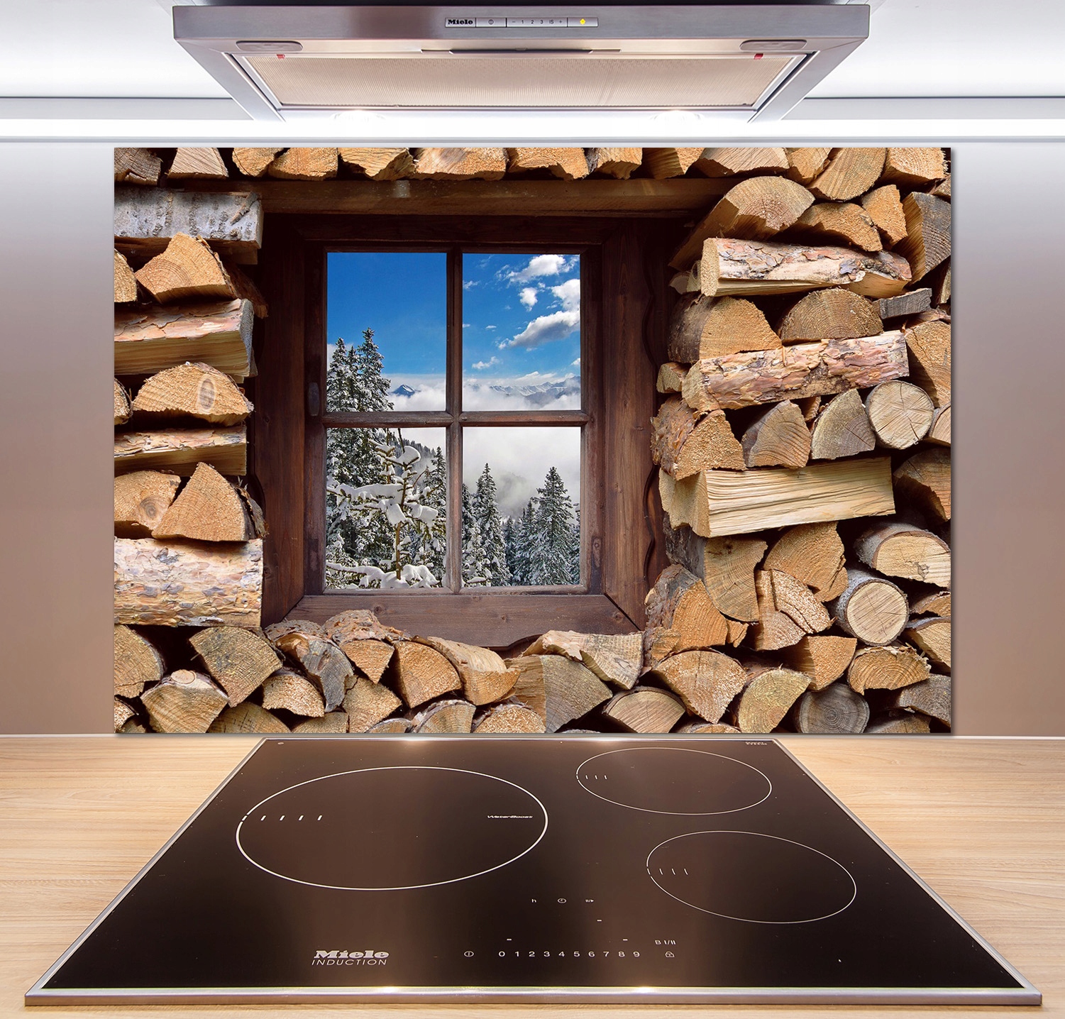 

Panel do kuchni Zima za oknem 100x70 cm + Klej