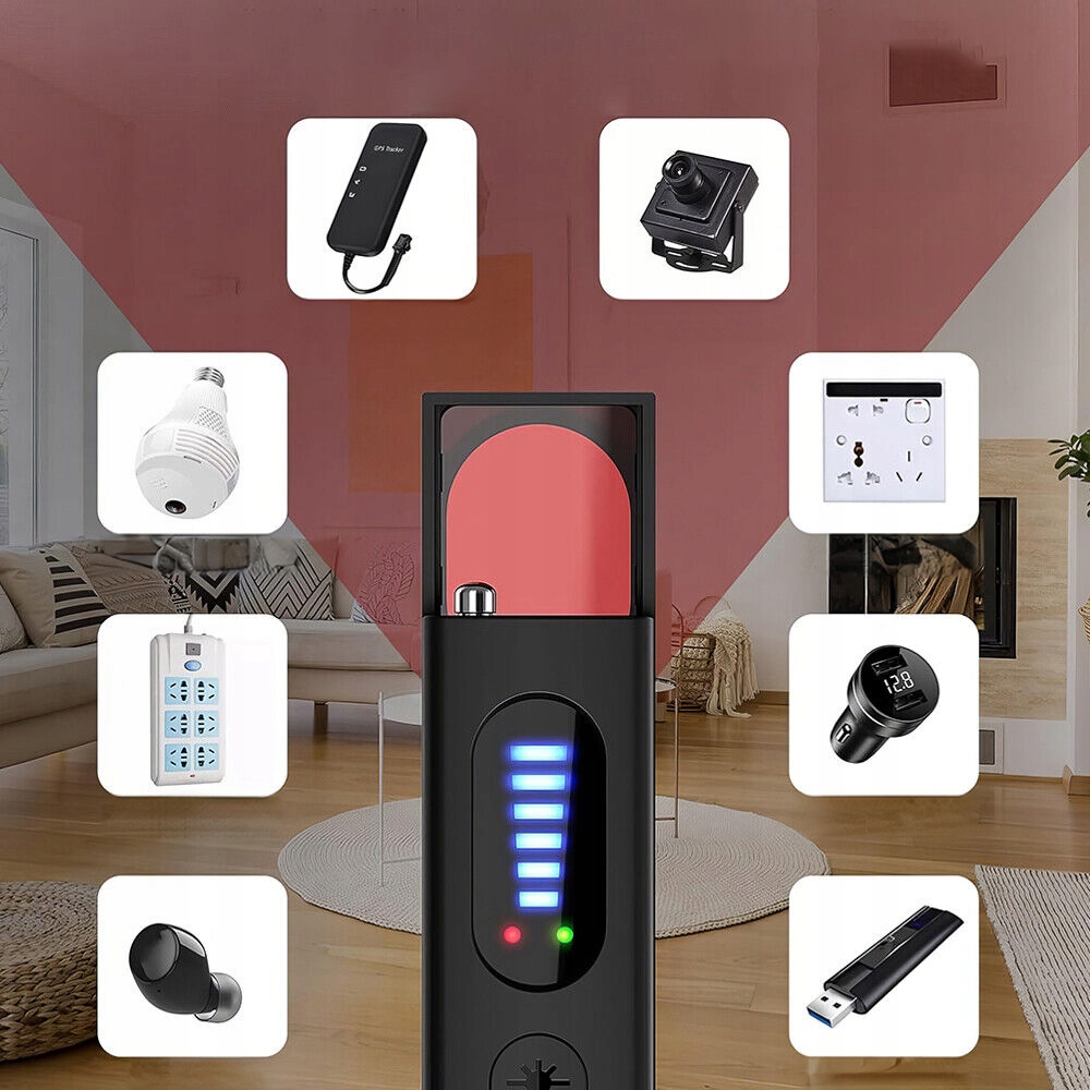 WYKRYWACZ PODSŁUCHÓW I KAMER GSM GPS WIFI UKRYTYCH LOKALIZATORÓW DETEKTOR Model 1021230023511