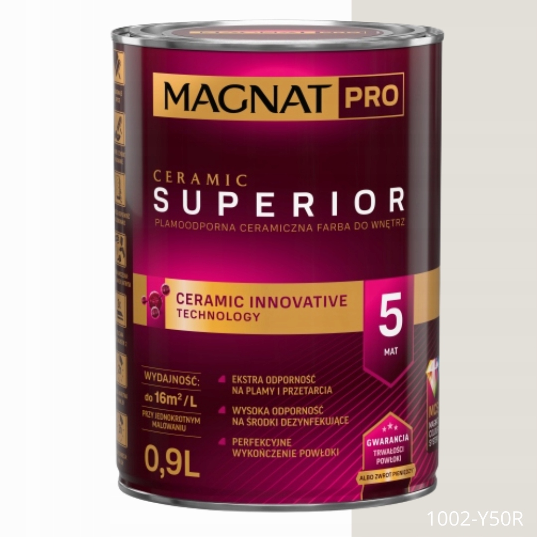 Magnat Farba Ceramiczna Pro Ceramic Superior 5 Kolor S 1002-Y50R 0,9L