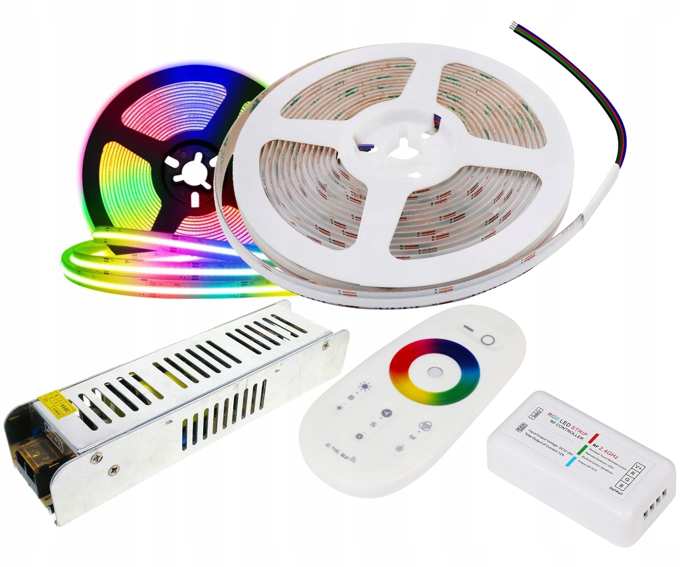 

zetaw led Rgb Cob 12V neon 6m Sterownik Rf dotyk