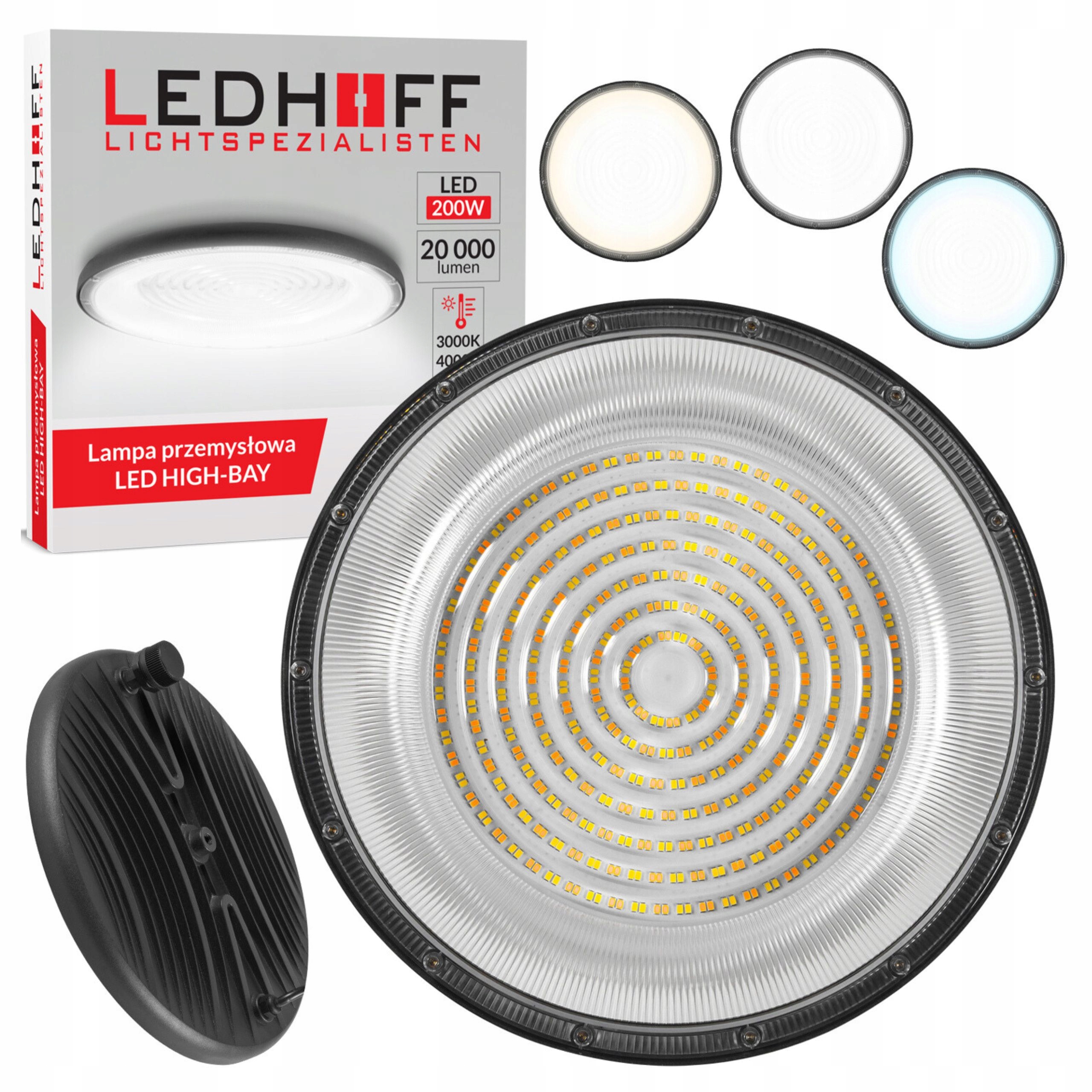 Průmyslová Led lampa Ufo High Bay 200W 3000-6500K 20000lm pro sklad haly