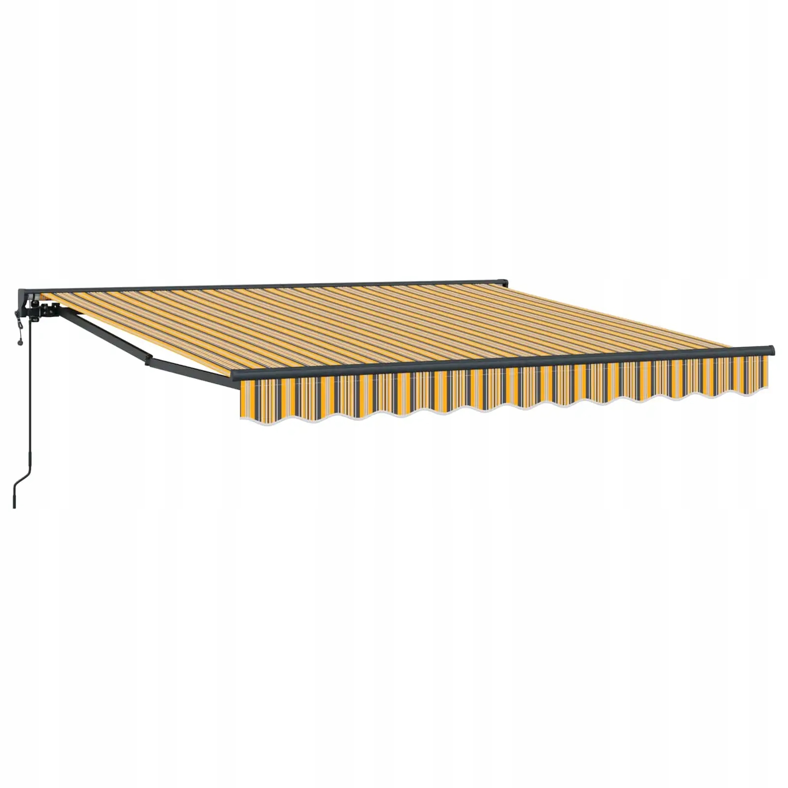 vidaXL Budsorovatelné zastřešení Žlutá a Šedá 350 x 250 cm