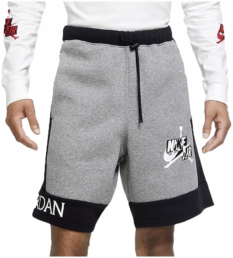 Pánské sportovní kraťasy Nike Air Jordan s kapsami, Bavlna , šedé