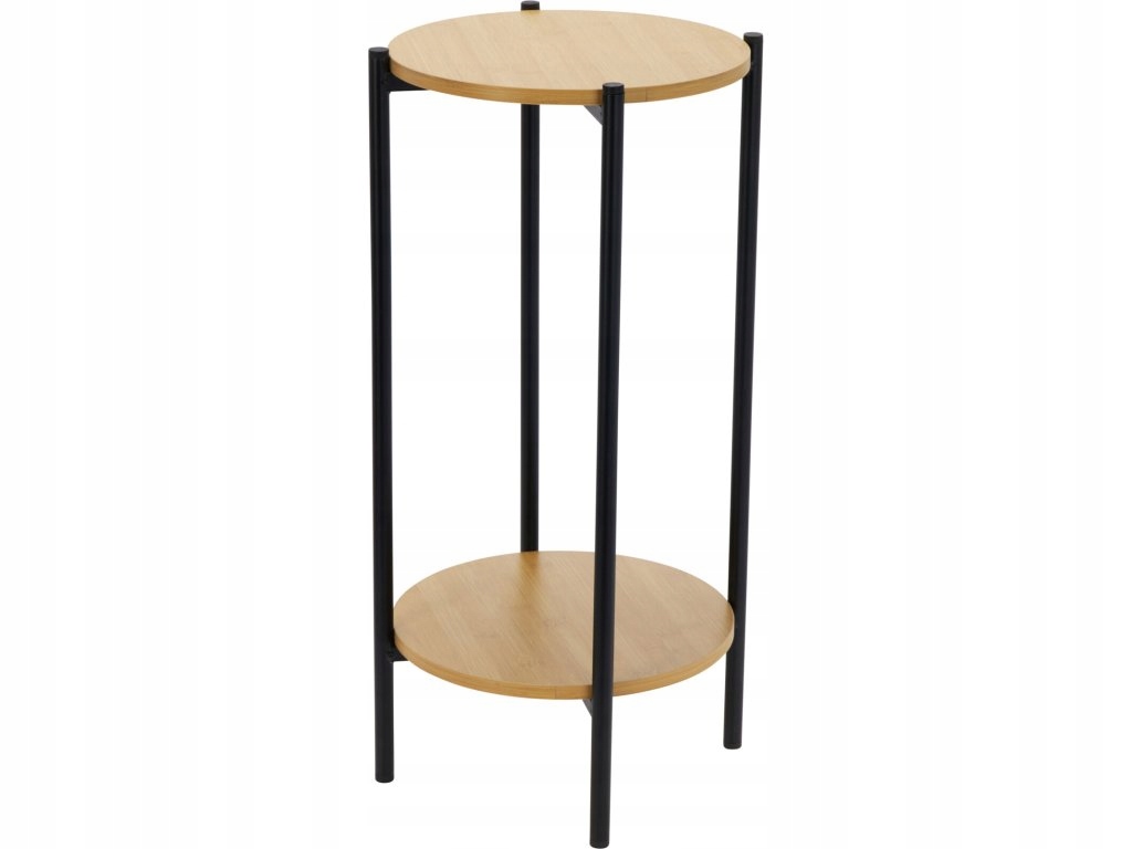 Vysoký odkládací stolek Kiro, Ø 31 x 61 cm, černý