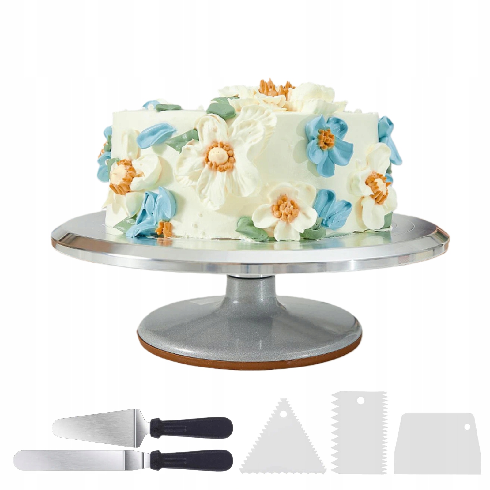 Kovový Profesionální Otočný Talíř Pro Zdobení Sada