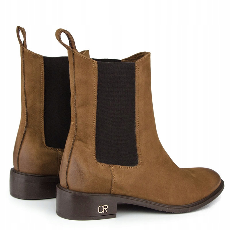 CARINII B7753 BOTKI SZTYBLETY SKÓRA ZAMSZ RUDE Rodzaj obcasa płaski obcas