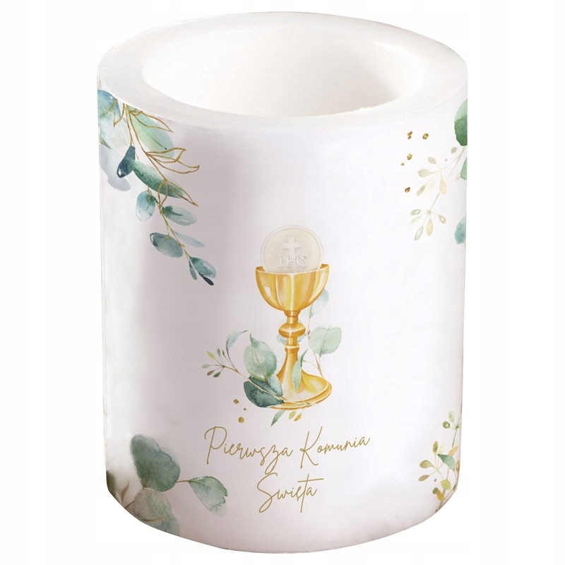 

Świeca/lampion zapach Komunia Kielich 12x10cm