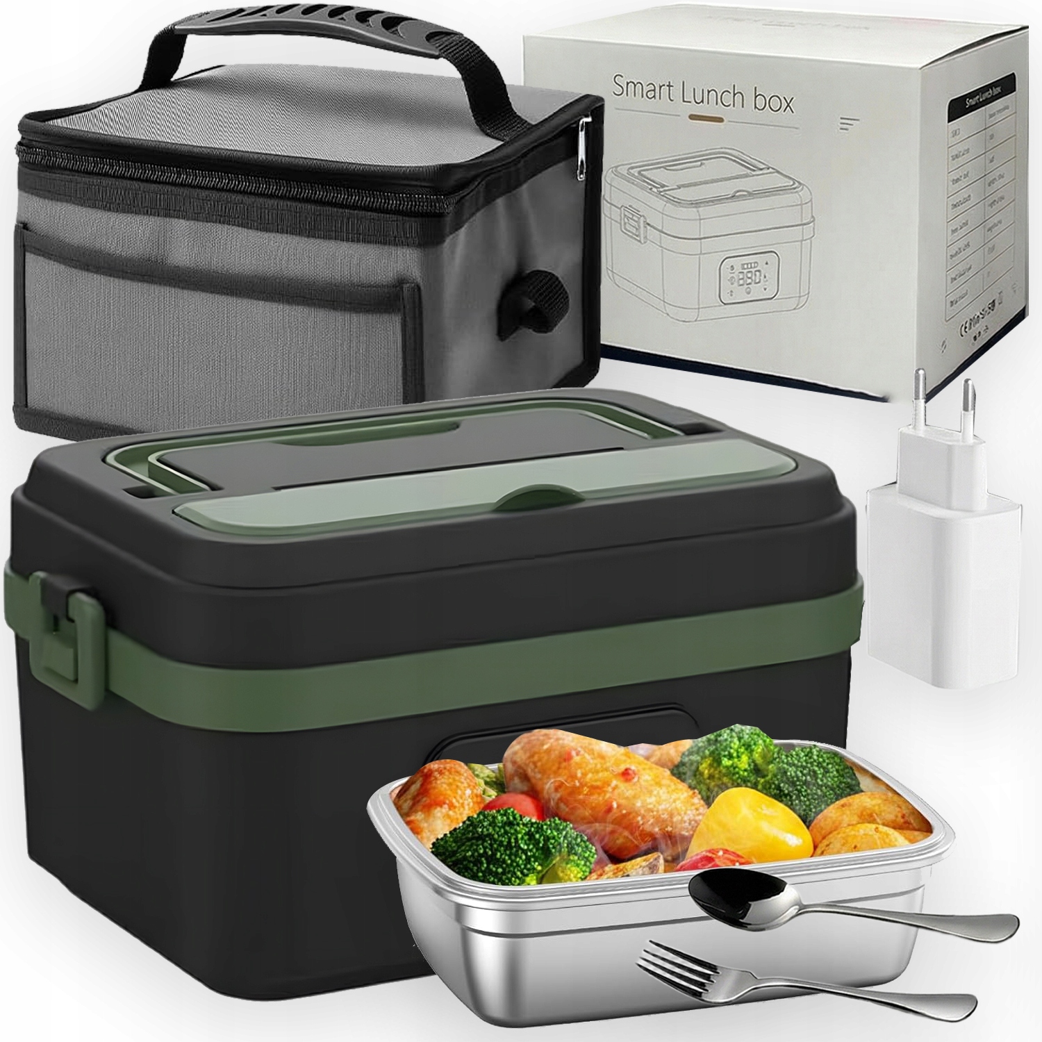 Elektrický Lunch Box Ohrieva Bez Mikrovlnky 90 Minút Prevádzky Ohrievač Obedov