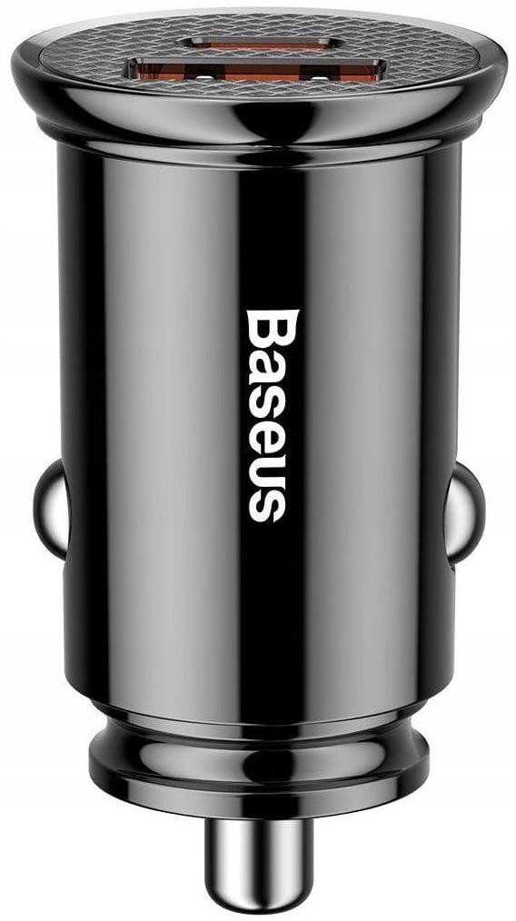 Ładowarka samochodowa Baseus Circular 30W 5A Usb-c, Usb-a, czarna
