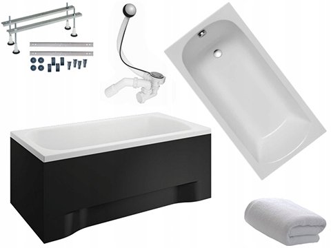 Polská vana Polimat obdélníková Classic 140x70 cm, sifonová krytka